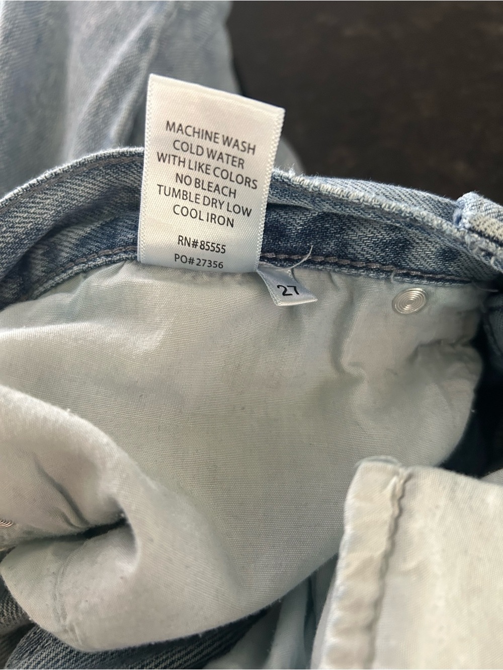 pistola Cassie Straight Leg ultra high rise distressed Jeans in Light Blue Sz 27 - Picture 5 of 9